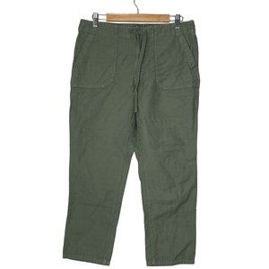 J Crew Women’s Lightweight Chino Capri Pants Green Cotton Size LP